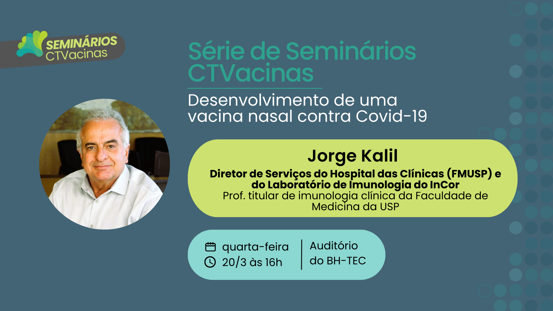 Série De Seminários: Desenvolvimento De Uma Vacina Nasal Contra Covid-19 Com Jorge Kalil