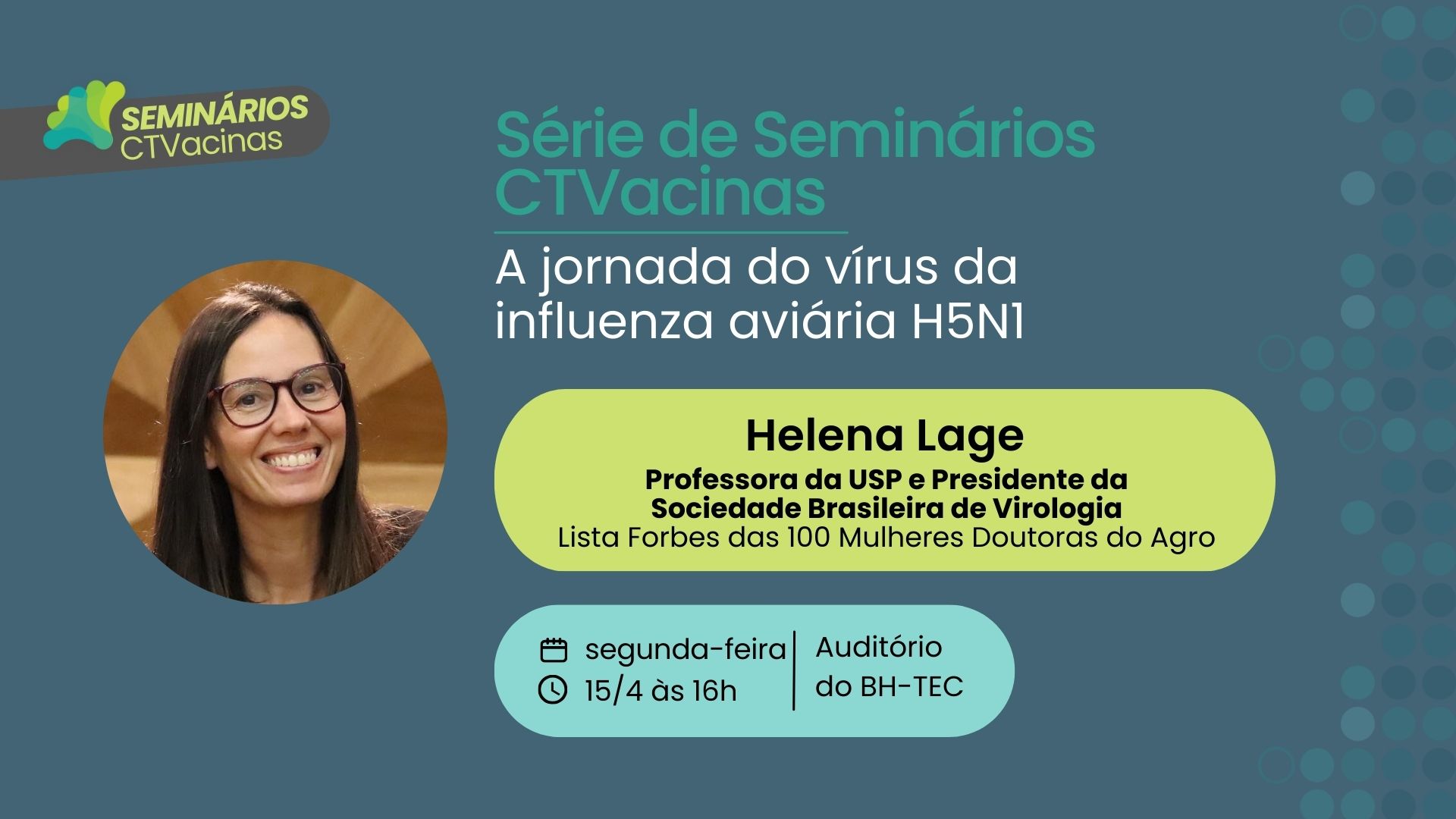 Série De Seminários: A Jornada Do Vírus Da Influenza Aviária H5N1 Com Helena Lage
