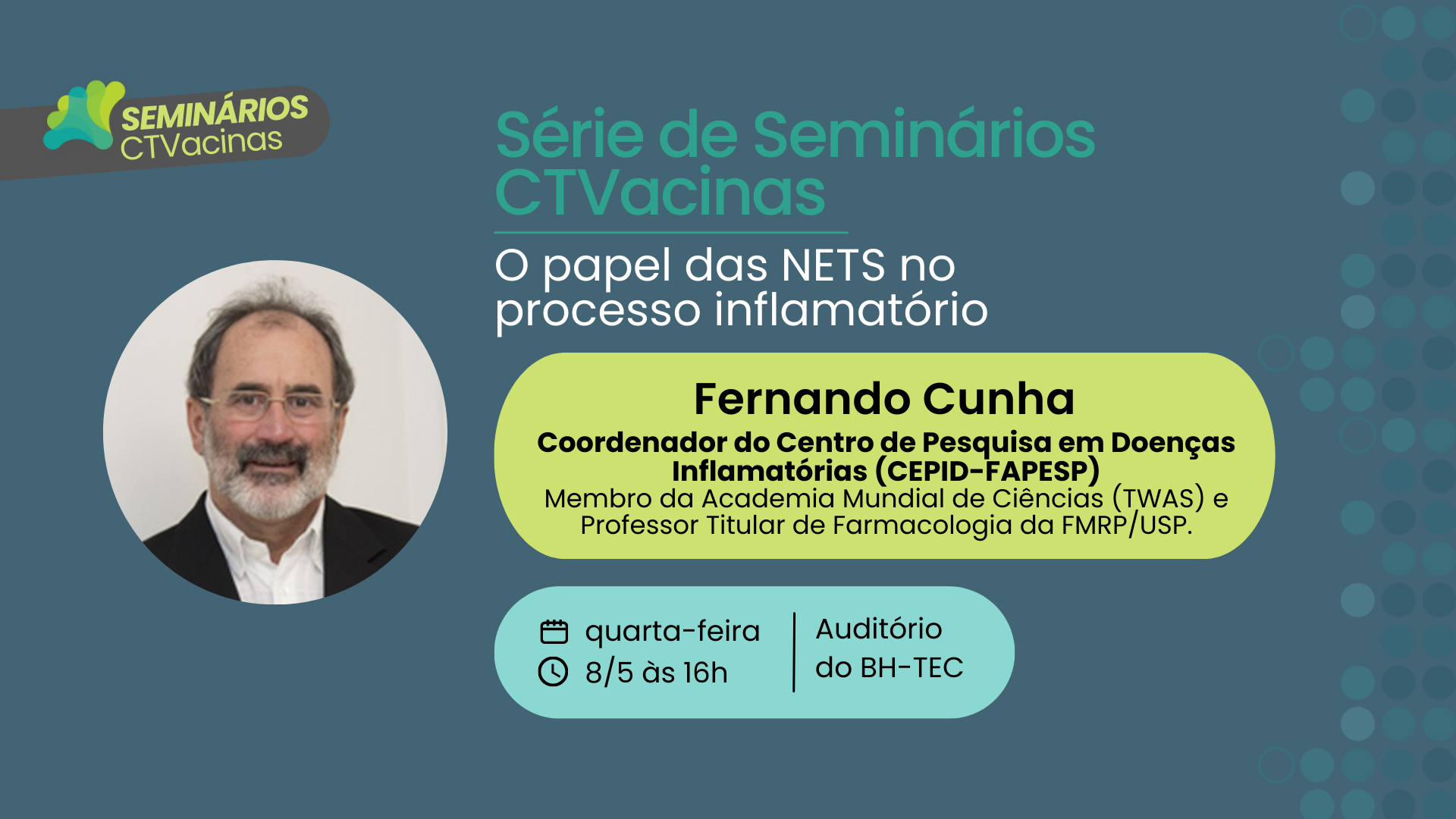 Série De Seminários: O Papel Das NETs No Processo Inflamatório Com Fernando Cunha