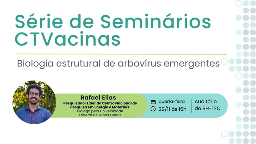 Card para anunciar a palestra de Rafael Elias