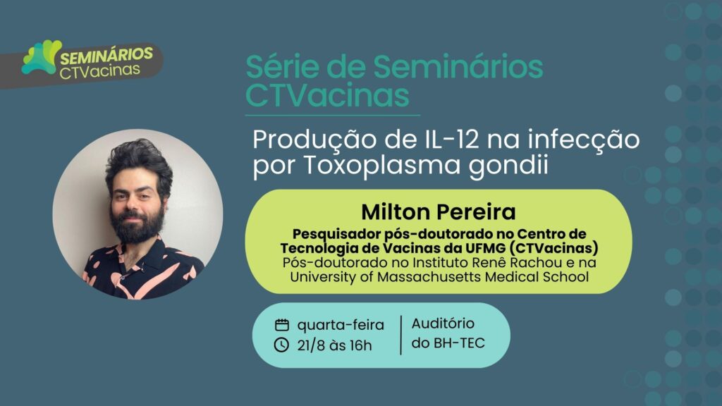 Banner de divulgação da palestra de Milton Pereira