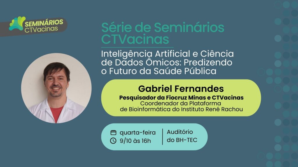 Banner para anunciar a palestra de Gabriel Fernandes