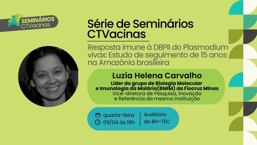 Banner para anunciar a palestra de Luzia Helena