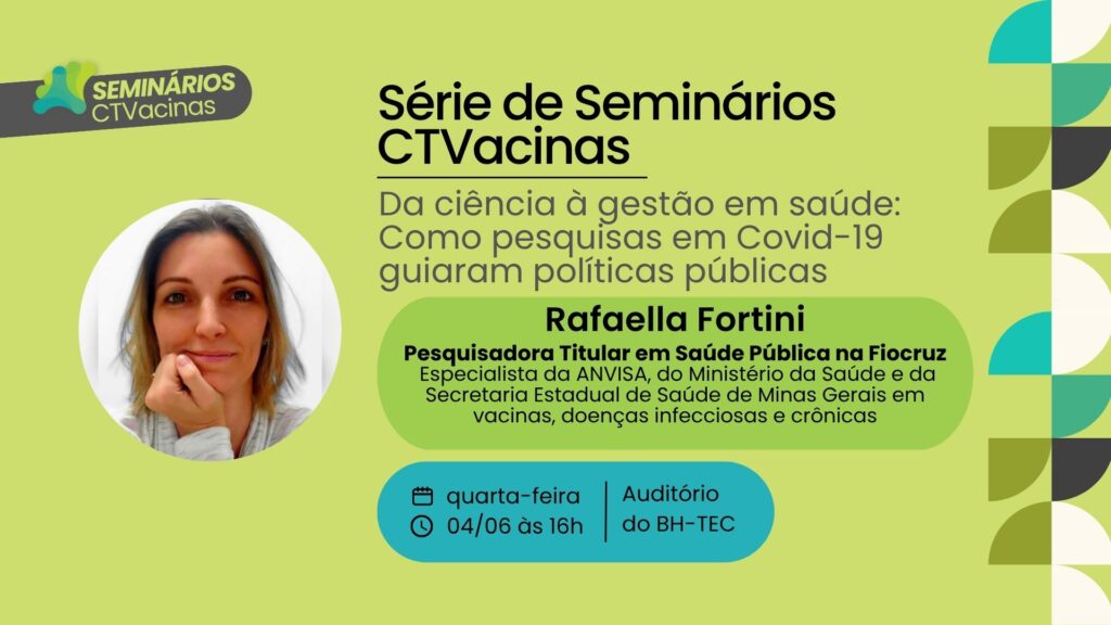 Banner para anunciara a palestra de Rafaella Fortini