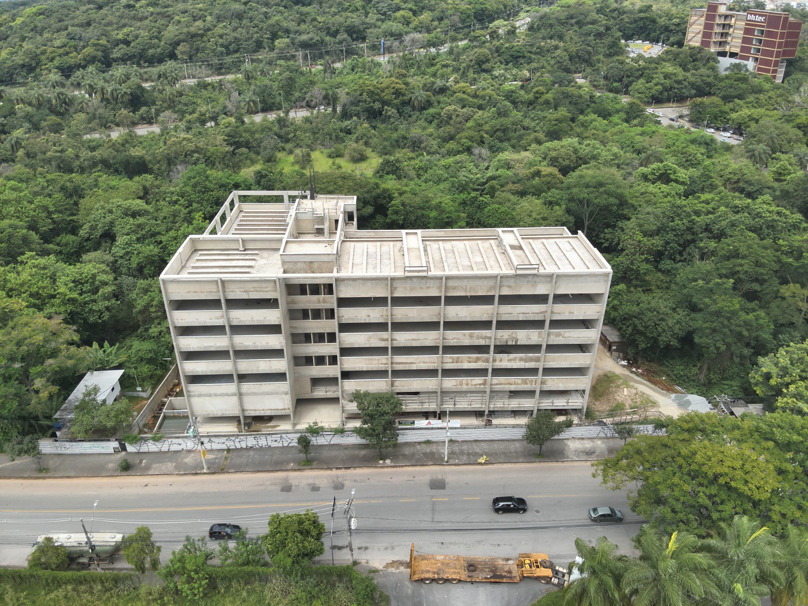Vista aérea da construção do Centro Nacional de Vacinas